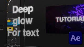 How to: Deep Glow For Text | after effects