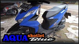 installation blue sticker new honda beat