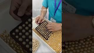 Southsea gold pearls check size of quantity process #pearl #pearls #pearllove #pearljewelry #viral