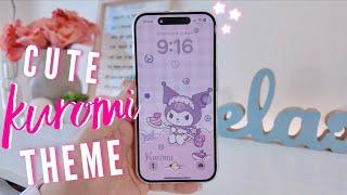 ₊˚ ⊹ cute KUROMI theme on iPhone 15 pro | ios customization⊹ ₊˚