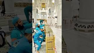 CleaningThe Qur'an Majid in Masjid al Nabawi #shortvideo #shorts #trending