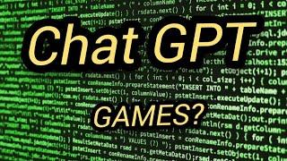 HTML GAMES? Chat GPT code generation feature!
