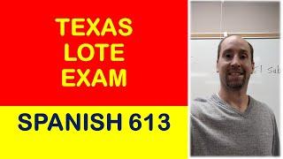 TEXES LOTE Spanish 613 Exam for Teacher Certification