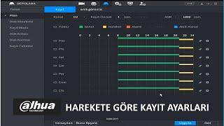 Dahua kamera sistemi harekete göre kayıt ararı nasıl yapılır