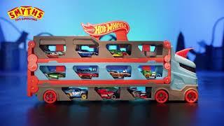 Hot Wheels 2-in-1 Rennbahn Transporter mit 3 Hot Wheels Autos - Smyths Toys Superstores DE