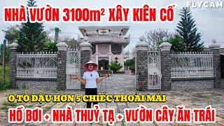 NHÀ VƯỜN RỘNG MỚI NHẤT VEN SÀI GÒN nhà hoàn công + vườn + ao + hồ bơi rộng 3100m2 mặt tiền ql1a .