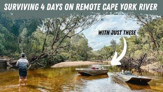 Surviving 4 days on Remote Cape York River full of CROCS with only a tinny, hammock & fishing rod