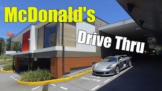 McDonald's drive thru with a Porsche Carrera GT