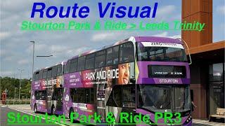 Full Route Visual|First Leeds |PR3 Stourton Park & Ride - Leeds trinity | BYD D8UR ADL Enviro400EV 