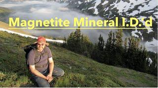 Magnetite mineral identified and compared to hematite