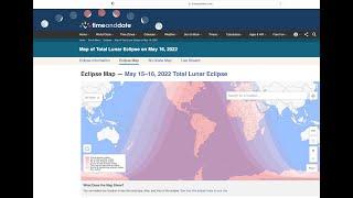 Total Lunar Eclipse Upcoming this Sunday, May 15th, 2022