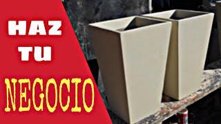 HOW TO MAKE CEMENT POTS in MINUTES for BUSINESS / STEP BY STEP / DIY concrete planter / Craft