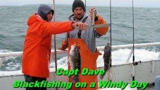 Capt Dave - Blackfishing on a Windy Day in New York City.