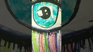 How to Draw an amazing eye in colors. #SHORTS  #SANIYA ARTS AND CRAFTS  #creativity