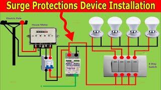 SPD Surge Protection Device Wiring Connection Diagram | Over Voltage protection device for home