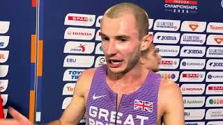 George Mills recaps his 3000m heat at the European Indoor Championships