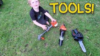 Power gardening tools for kids | Weed Trimmer, Leaf Blower | Gardening for Kids