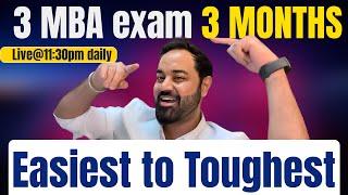 3 MBA Exams In 3 Months | CAT | SNAP | NMAT ? How Manage All MBA Exams | Easiest To Difficult