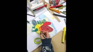 Art lesson in Russian School