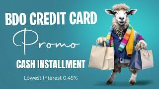 BDO CREDIT CARD CASH INSTALLMENT