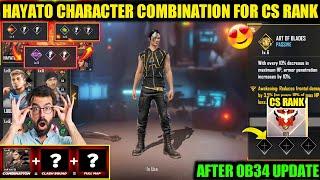 Hayato Character Combination After Ob41 Update | Best Hayato Character Combination for BR Rank