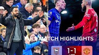 Ipswich-Town  1 : 1  Manchester United, Full match Highlights 2024