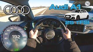 Audi A1 25 TFSI (95Hp) Top Speed Drive on the German Autobahn