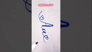 Stylish `Aa`writing with cut Marker 604