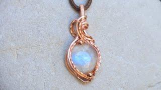 Round Cabochon Wire Wrapped Pendant Tutorial