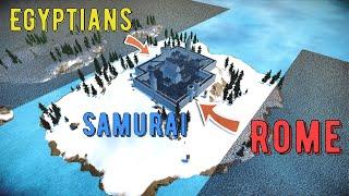 Battle For Castle: Roman Soldiers vs Samurai vs Egyptian Warriors - UEBS 2