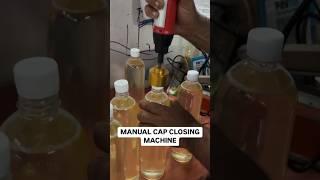 Coconut oil bottle cap sealing | Manual cap closing machine #capsealer #capsealing