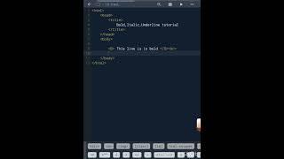 BOLD,Italic,and Underline tag tutorial #coding #html #weblanguage #website #programming