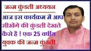 "जन्म कुंडली अध्ययन"जन्म कुंडली देखना सीखें कुंडली में पहले क्या देखें NARMDESHWAR SHASTRI[245]