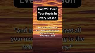 God Will Meet Your Needs | Philippians 4:19 | Trust in His Provision