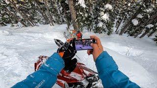 Extreme Snowmobile Tree Riding (Raw GoPro clips) | EP 28