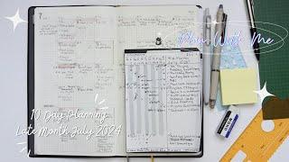 Plan With Me | 10 Day Planning Late Month | Bullet Journal Pocket A6 Notebook