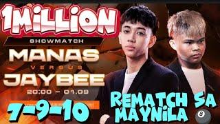 1 million prize,  MAYNILA BIG REMATCH  JAYBEE SUCAL VS 7-9-10 VS AJ MANAS 09-01-2024