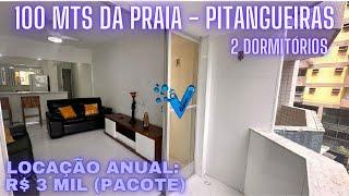 R$ 3 Mil - Apartamento para Locação Anual - 2 Dormitórios- 100 Mts da Praia - Pitangueiras