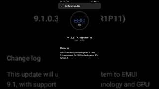 Software Update : Huawei P20 Pro EMUI 9.1