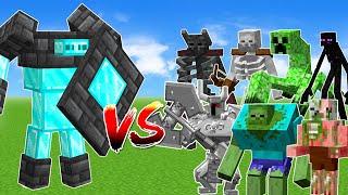 Diamond Golem vs All mutant mobs - Minecraft battle