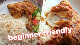 Mouthwatering Chicken Roast & Sada Pulao Recipe