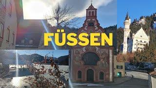 Die Alpen - Füssen Bayern - Urlaub in Deutschland 2022 Teil 1- Königsschlösser - Altstadt - Lechfall