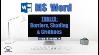 How to Add Table Borders and Shading in Word | MS Word 2019