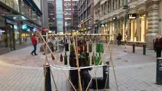 busking  Bottle instrument performance@ Finland Helsinki