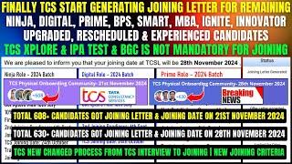 FINALLY TCS START SENDING JOINING LETTER ON PORTAL | TCS NOV MASS ONBOARDING | NEW JOINING CRITERIA