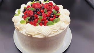 МЕВАЛИ ОСОН ТОРТ! Торт с Фруктами/Fruits Fresh Cream Cake. Mevali oson tort