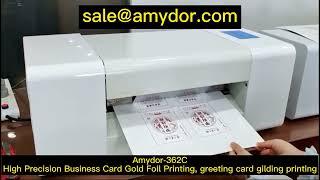 amydor-360D,High Precision Business Card Gold Foil Printing, greeting card gilding printing