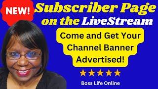 Advertising New Page on the Live Stream | Boss Life Online