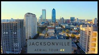 JACKSONVILLE FLORIDA - 4K AERIAL DRONE SKYLINE TOUR