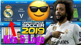 How To Create Real Madrid Team 2019 Kits & Logo | Dream League Soccer 2019